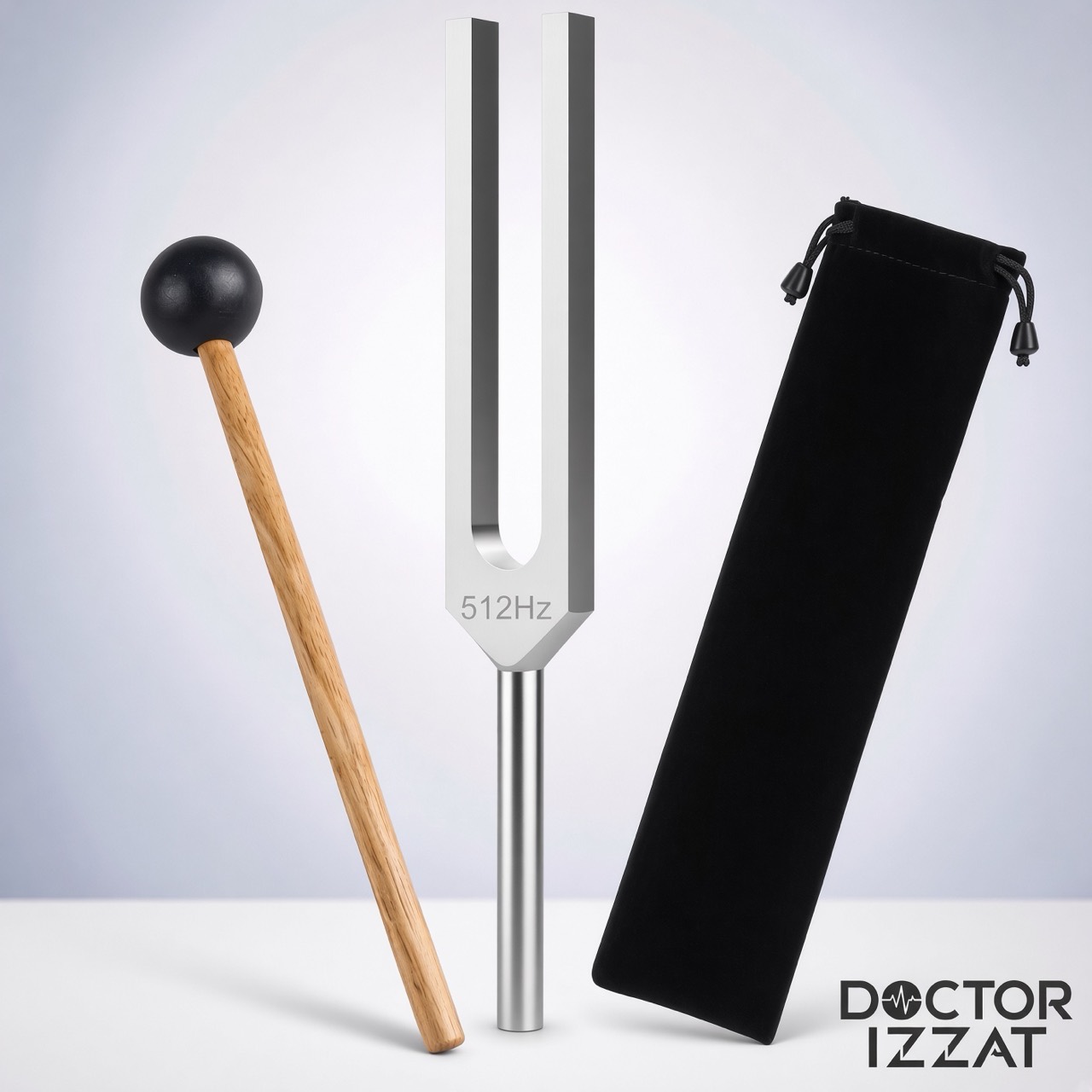Diapasão 512 Hz com martelo e estojo